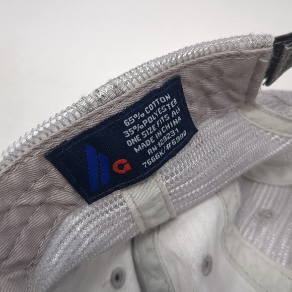 Ha Strapback Trucker Hat Gray One Size Adjustable Distressed Mesh Back 6 Panel - Picture 9 of 9